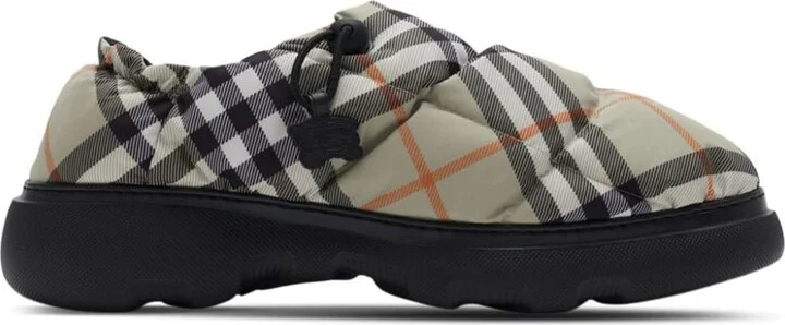 Burberry Check Pattern Pillow Mules