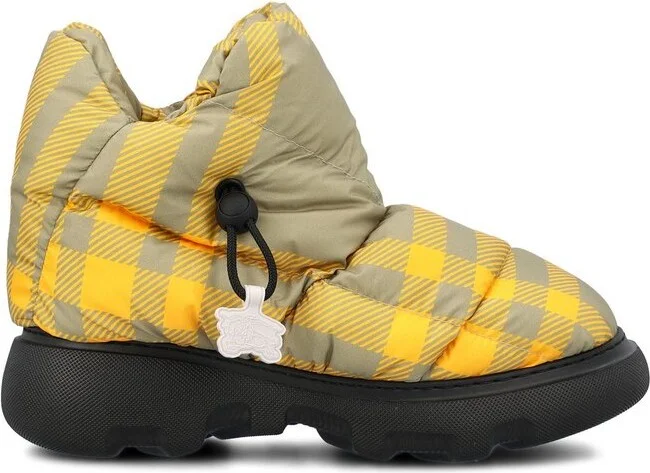 Burberry Check Pillow Padded Drawstring Snow Boots