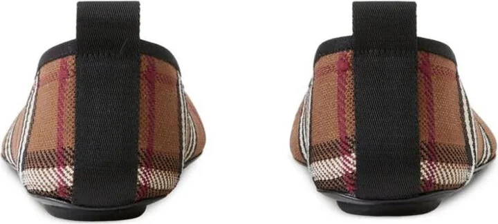 Burberry Check-Print Ballerina Shoes - Image 3