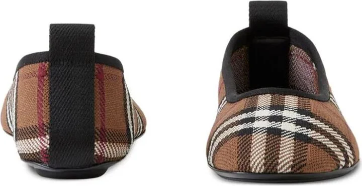 Burberry Check-Print Ballerina Shoes - Image 5