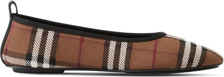 Burberry Check-Print Ballerina Shoes