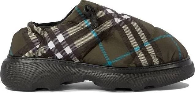 Burberry Check Printed Pillow Padded Slippers