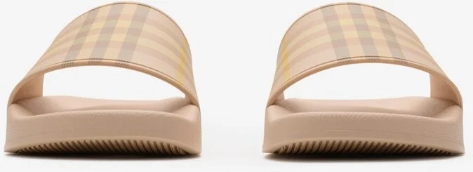 Burberry Check Slides Size: 35 - Image 3