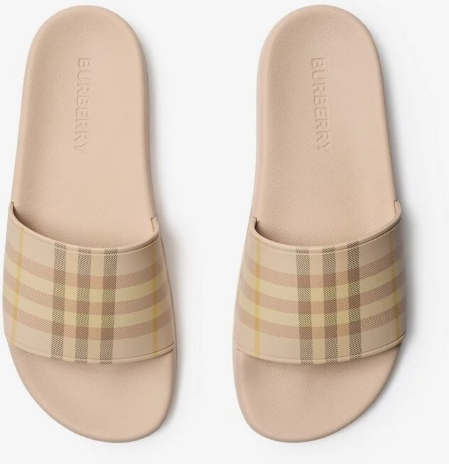 Burberry Check Slides Size: 35 - Image 5