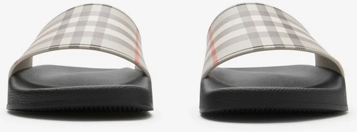 Burberry Check Slides Size: 35 - Image 3
