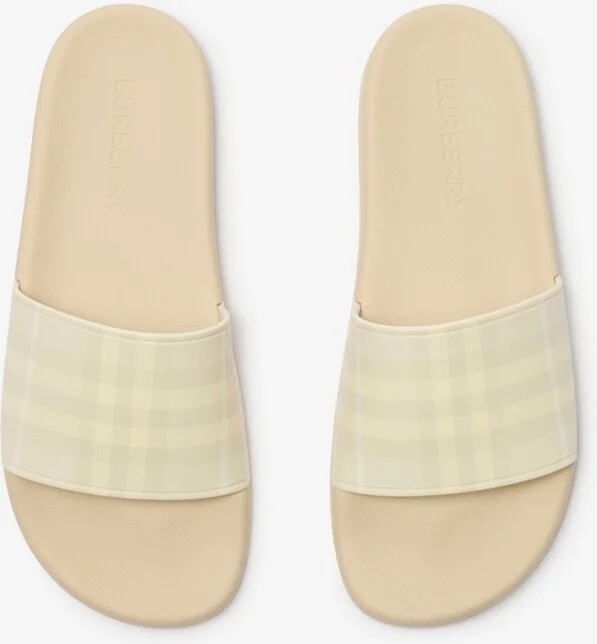 Burberry Check Slides Size: 35 - Image 4
