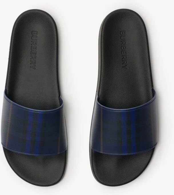 Burberry Check Slides Size: 40 - Image 5