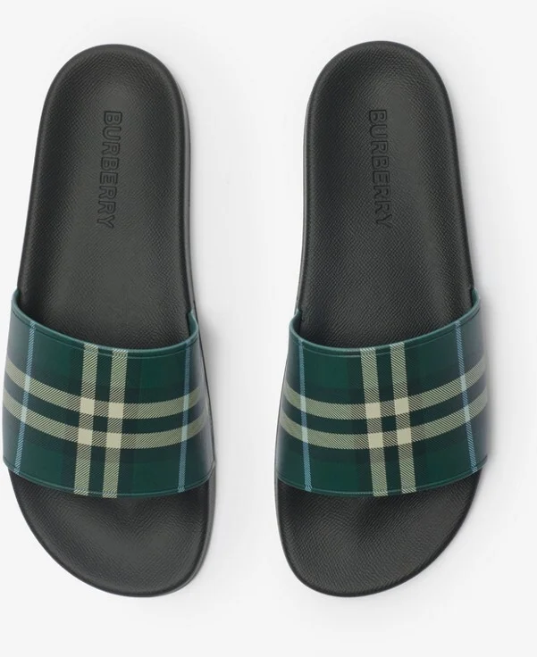 Burberry Check Slides Size: 40 - Image 5