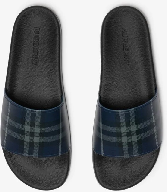 Burberry Check Slides Size: 40 - Image 4