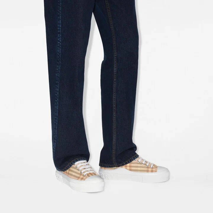Burberry Check Sneakers Size: 35 - Image 2