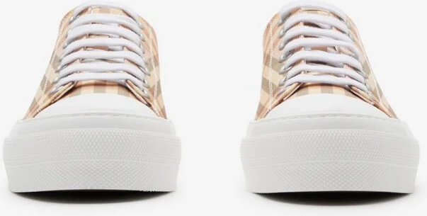 Burberry Check Sneakers Size: 35 - Image 3