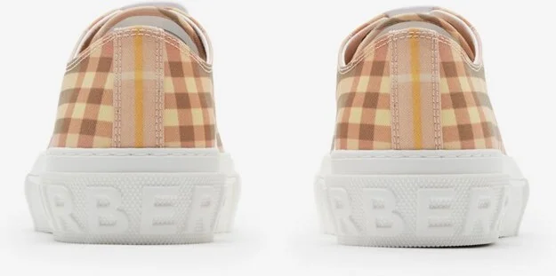 Burberry Check Sneakers Size: 35 - Image 4