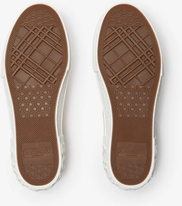 Burberry Check Sneakers Size: 35 - Image 6
