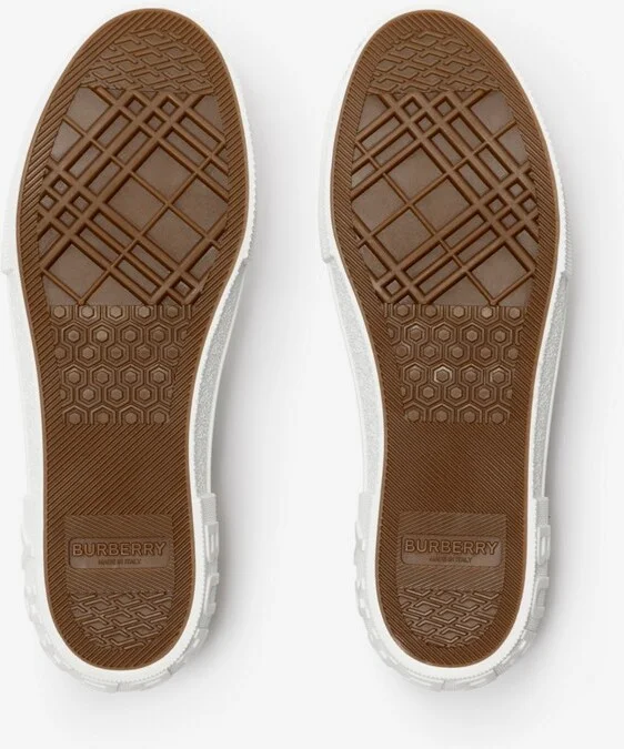 Burberry Check Sneakers Size: 35 - Image 6