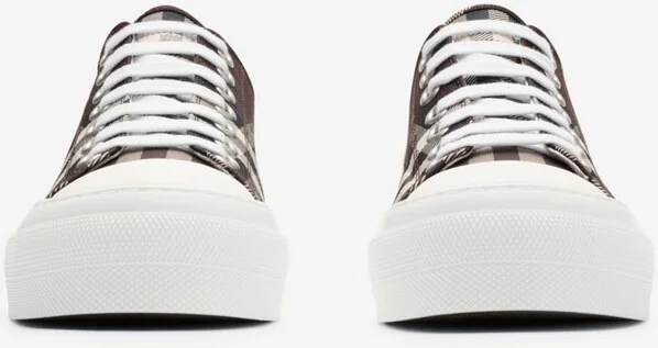 Burberry Check Sneakers Size: 35 - Image 2