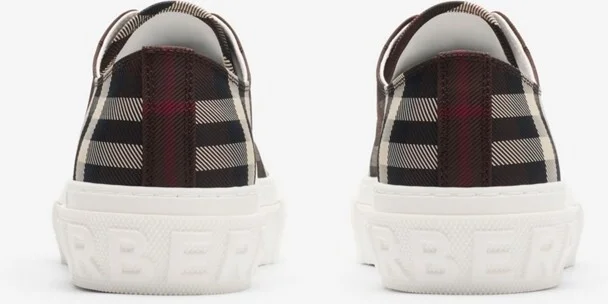 Burberry Check Sneakers Size: 35 - Image 3