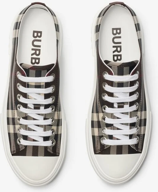 Burberry Check Sneakers Size: 35 - Image 4