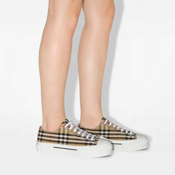 Burberry Check Sneakers Size: 35 - Image 2