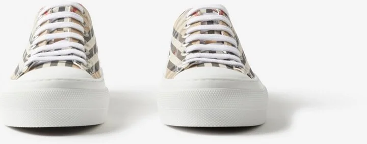 Burberry Check Sneakers Size: 35 - Image 3