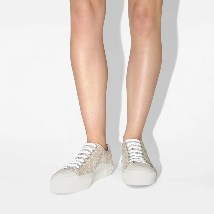 Burberry Check Sneakers Size: 36.5 - Image 2