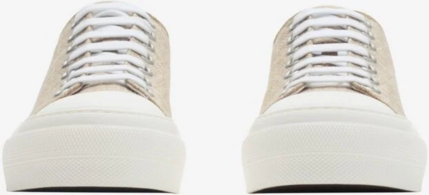 Burberry Check Sneakers Size: 36.5 - Image 3