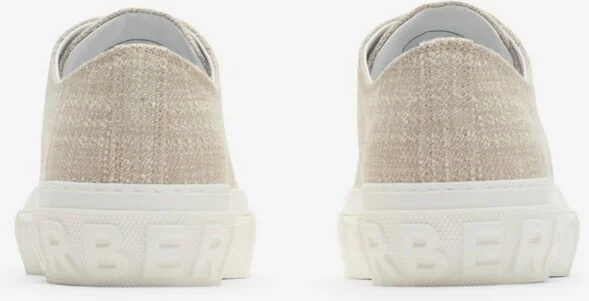 Burberry Check Sneakers Size: 36.5 - Image 4