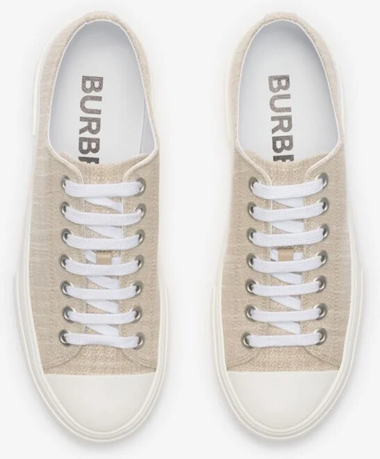 Burberry Check Sneakers Size: 36.5 - Image 5