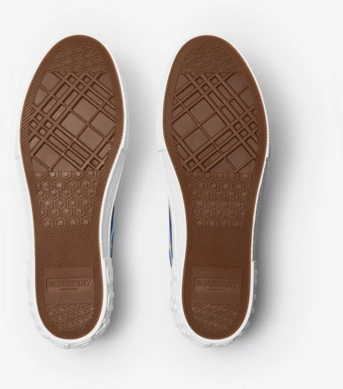 Burberry Check Sneakers Size: 39 - Image 6