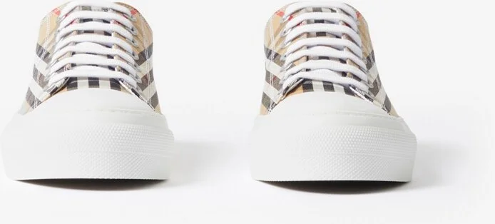 Burberry Check Sneakers Size: 39 - Image 3