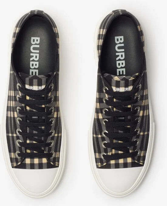 Burberry Check Sneakers Size: 40 - Image 5