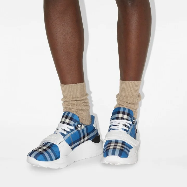 Burberry Check Sneakers Size: 41 - Image 2