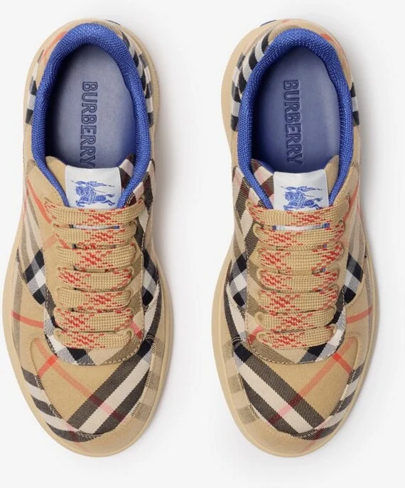 Burberry Check Terrace Sneakers Size: 35 - Image 5