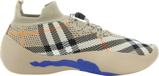 Burberry Checked Knitted Neptune Sneakers
