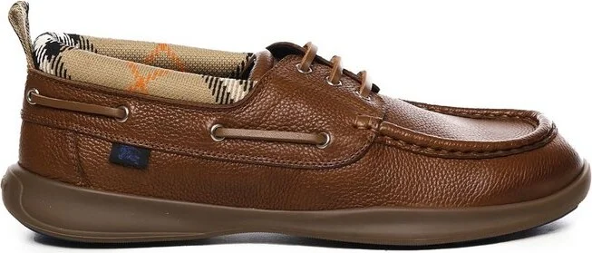 Burberry Checked Lace-Up Loafers