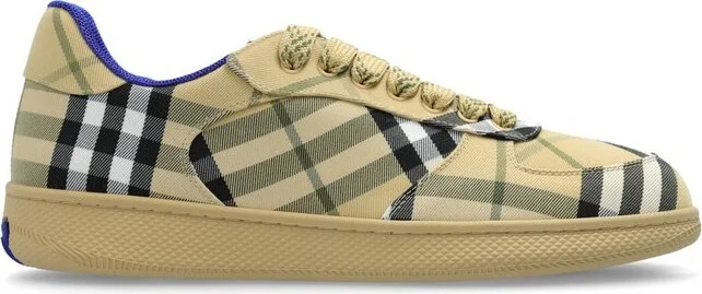 Burberry Checked Lace-Up Sneakers
