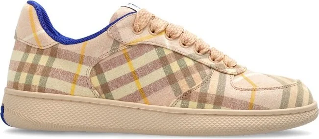Burberry Checked Lace-Up Sneakers