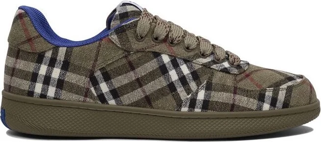 Burberry Checked Lace-Up Sneakers
