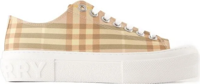 Burberry Checked Lace-Up Sneakers