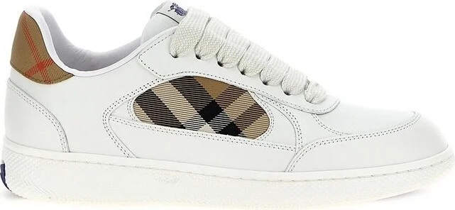 Burberry Checked Lace-Up Sneakers