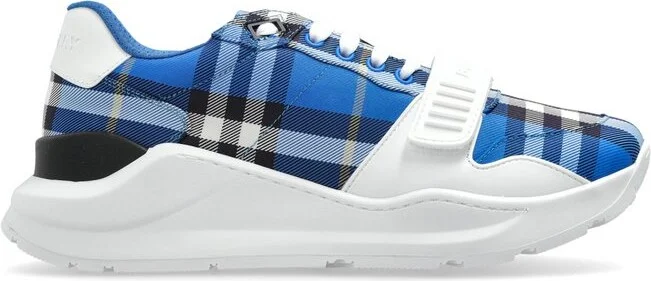 Burberry Checked Lace-Up Sneakers