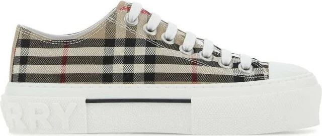 Burberry Checked Lace-Up Sneakers