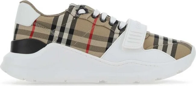 Burberry Checked Lace-Up Sneakers
