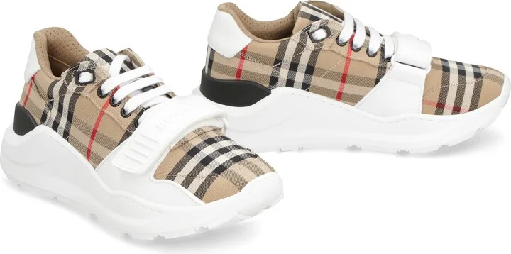 Burberry Checked Motif Sneakers - Image 3