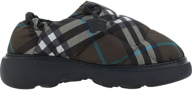 Burberry Checked Padded Flat Sandals