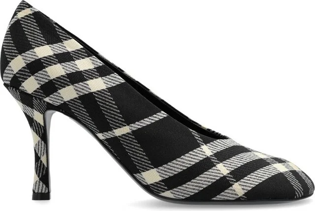 Burberry Checked Slip-On Baby Pumps