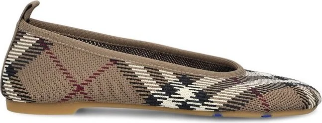 Burberry Checked Slip-On Flat Shoes