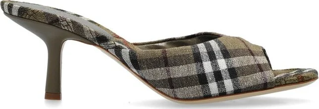 Burberry Checked Slip-On Mules
