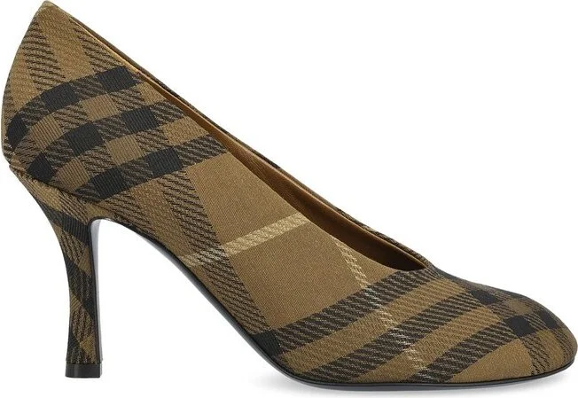 Burberry Checked Slip-On Pumps