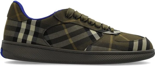 Burberry Checked Terrace Lace-Up Sneakers