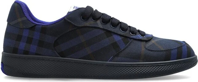 Burberry Checked Terrace Lace-Up Sneakers